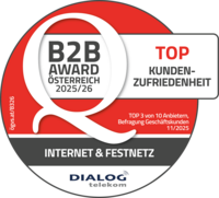 ÖGVS_Siegel_B2B_TOP_Kundenzufriedenheit_Internet Festnetz_DIALOG telekom_Logo